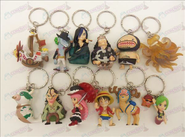 12 One Piece Zubehör Puppe Keychain