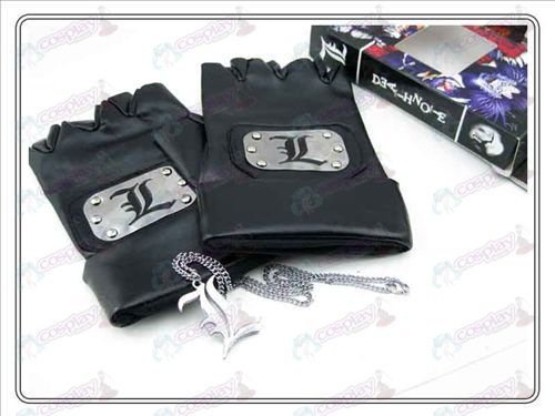 Death Note AccessoriesL Lederhandschuhe + L Halskette (dreiteilige)