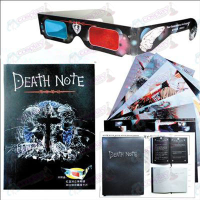 Death Note Zubehör Postkarte präsentieren +8 +3 D ​​チ 6 7 ㄴ チ 6 ㄴ 7glasses 3D Bogen