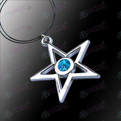 Lack Rock Shooter Zubehör Pentagramm Halskette (blau)