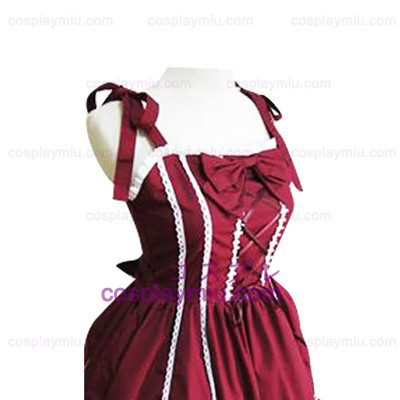 Bow Dekoration Crocheted Spitzenbesatz Lolita Cosplay Kleid