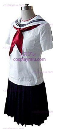 Weiß und Schwarz Sailor Short Sleeves Schuluniform