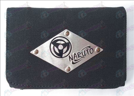 Naruto schreiben runden Augen Weiße Leinwand Brieftasche