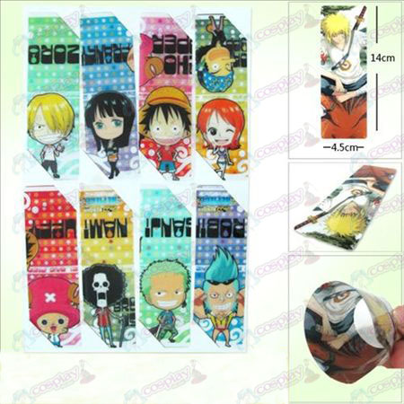 SQ009-One Piece Anime Zubehör große Bookmarks (5 Version des Preises)