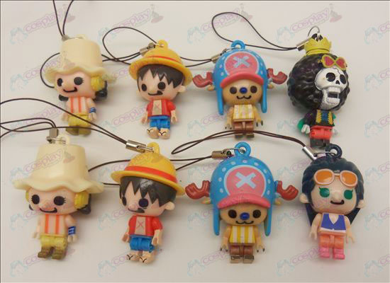 8 Modelle One Piece Zubehör Puppe Mobile Strap (Usopp) beweglichen