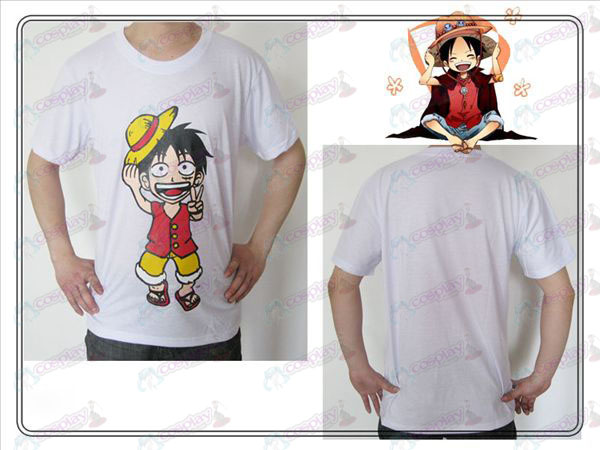 One Piece Ruffy Zubehör T-Shirt (weiß)