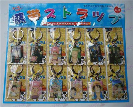 One Piece Accessories12 Platten montiert Keychain