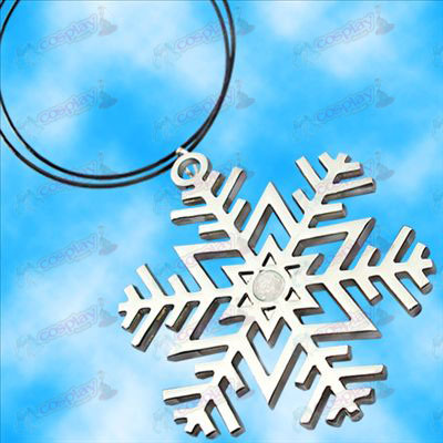 Hatsune Schneeflocken-Symbol Halskette (weiße Diamanten)