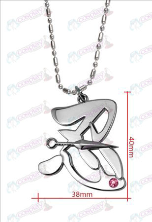Naruto - Shinobu Wort rosa Diamant-Halskette
