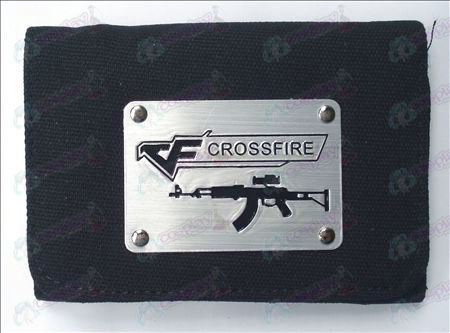 CrossFire Zubehör White Canvas Wallet (Black)