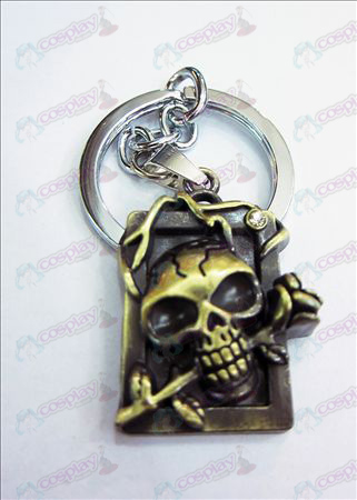 Death Note Zubehör Partei Lizenzierung dimensional Schädel Stirnband Diamant Schlüsselring (Bronze)