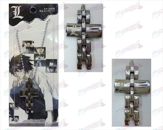 Death Note Zubehör Kreuz Halskette in schwarz und weiß