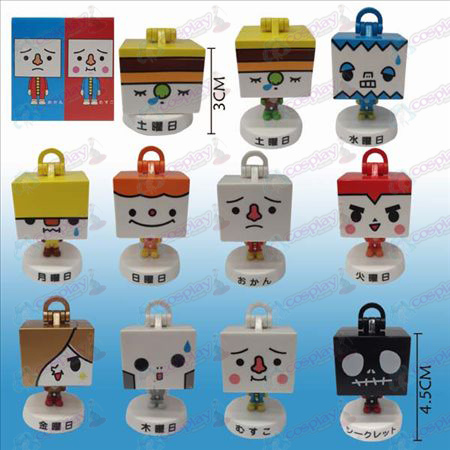 10 boxed Tofu Puppe Ornamente Arbeitnehmer, die