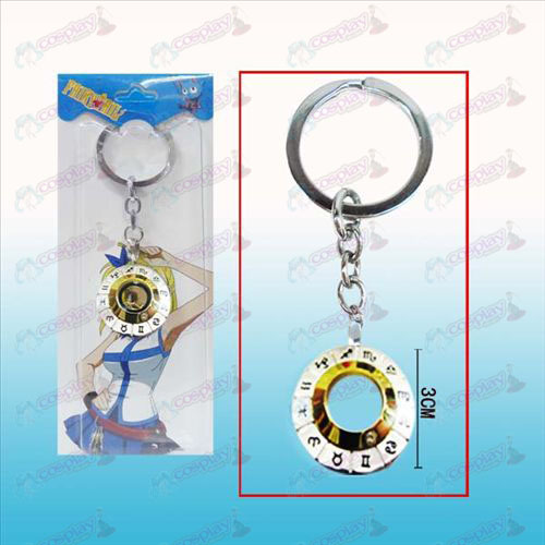 Fairy Tail 12 Konstellationen Marke White Steel Keychain (Goldene