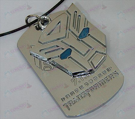 Transformers Autobots Zubehör Doppel Tag Halskette - blau Öl - weiß
