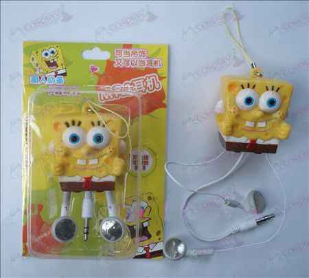 SpongeBob Schwammkopf Zubehör Retractable MP3-Ohrhörer (a)