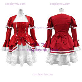 Red Lolita Cosplay Kostüme