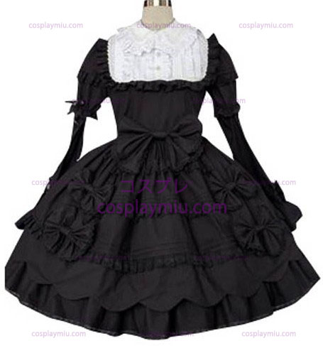 Black And White Klasseic Lolita Cosplay Kleid