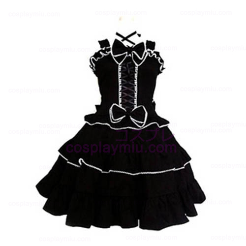 Maßgeschneiderte Black Gothic Lolita Cosplay Kostüme