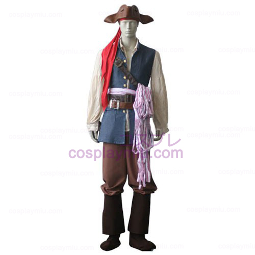Pirates of the Caribbean Captain Jack Sparrow Cosplay Kostüme