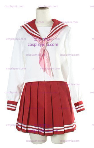 Halloween White And Red Long Sleeves Sailor Schuluniform