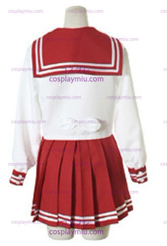 Halloween White And Red Long Sleeves Sailor Schuluniform