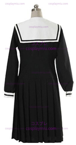 Black Long Sleeves Kleid Schuluniform