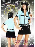 Sexy Miama Nylon Enamel Lady Police Kostüme