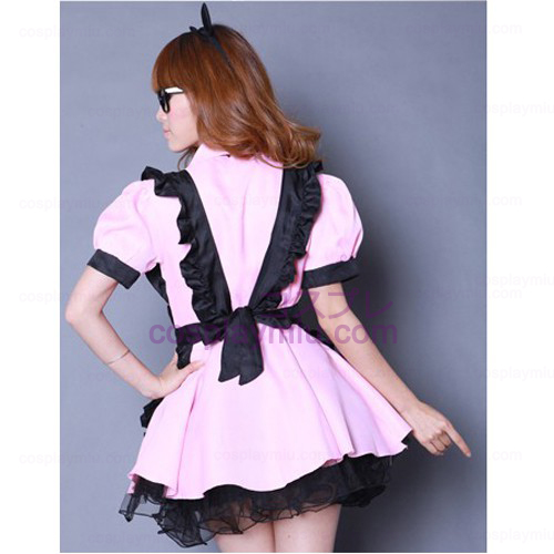 Black Apron und Pink Rock Maid Kostümes