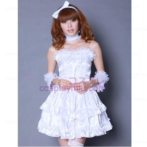 Weiß Lolita Princess Magd Kostümes