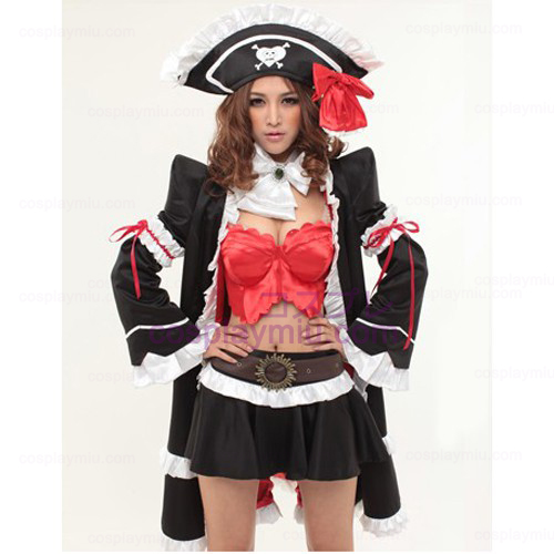 Red Lily Anna Cosplay Anime Halloween Pirate Maid Kostümes