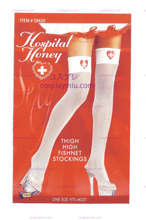 Nurse Fishnet Thigh Highs