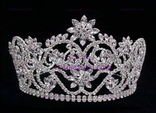 Silver-Tone Strass Crown-CT007