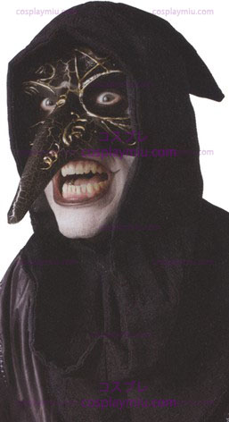 Venetian Raven Mask Schwarz